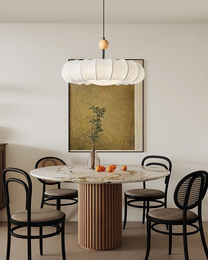 Lumi Fabric Pendant Light - Wabi-Sabi Japandi for Dining Table