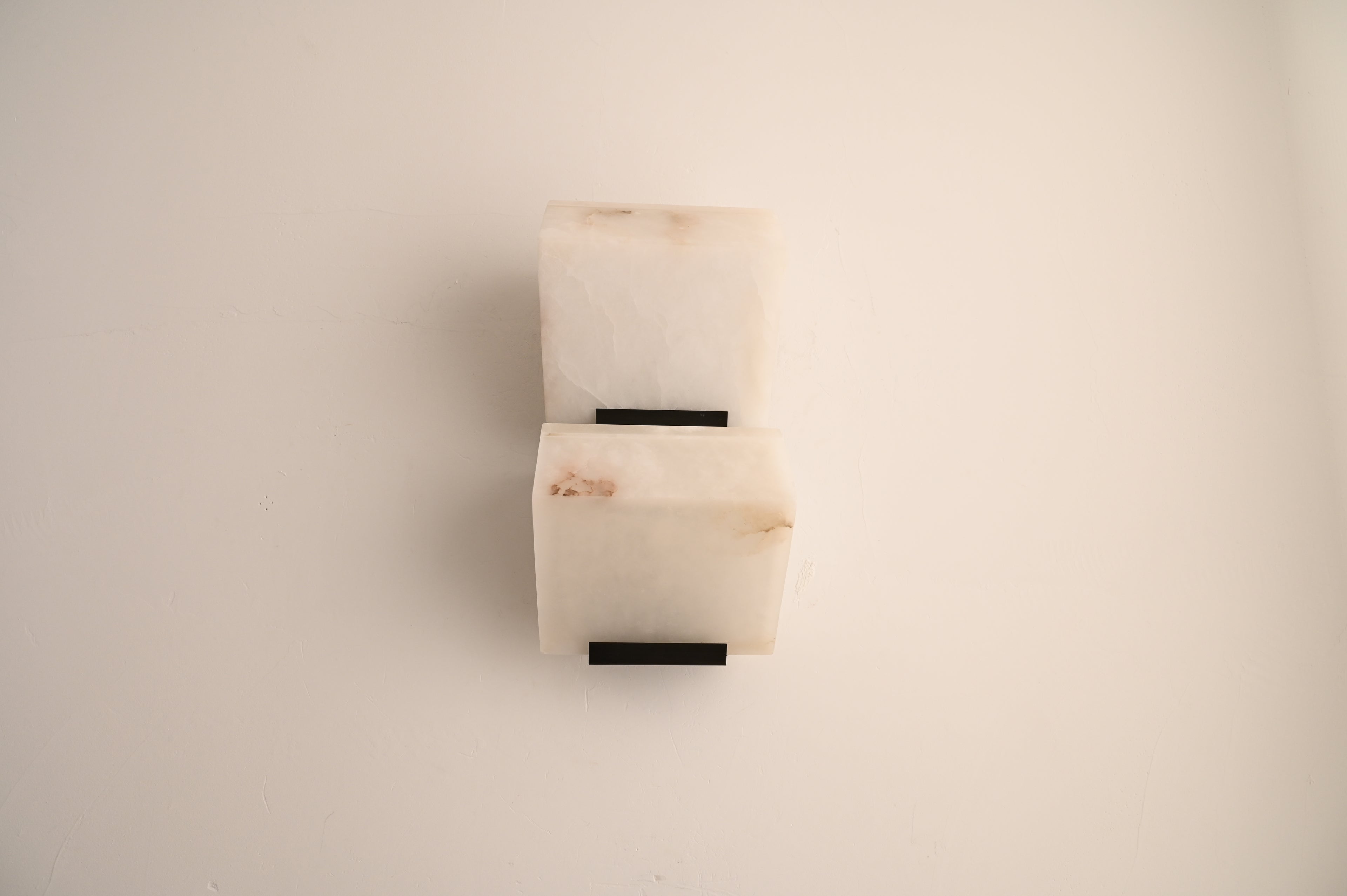 Modern Spanish Alabaster Geometric Wall Sconce - 10 DSC_6302