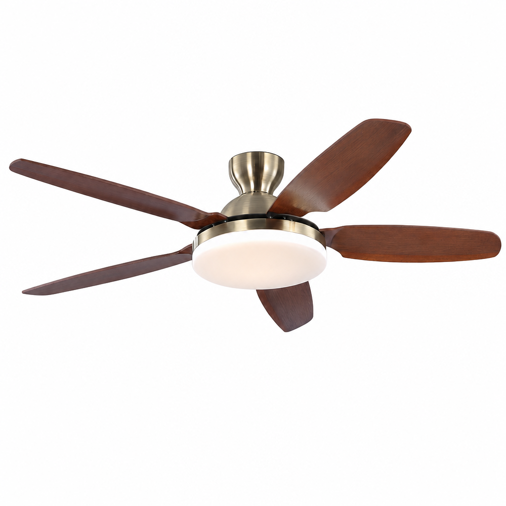 Antique Brass Bowl-Light Ceiling Fan - FAN927-B-01 — exact product on a seamless pure white background