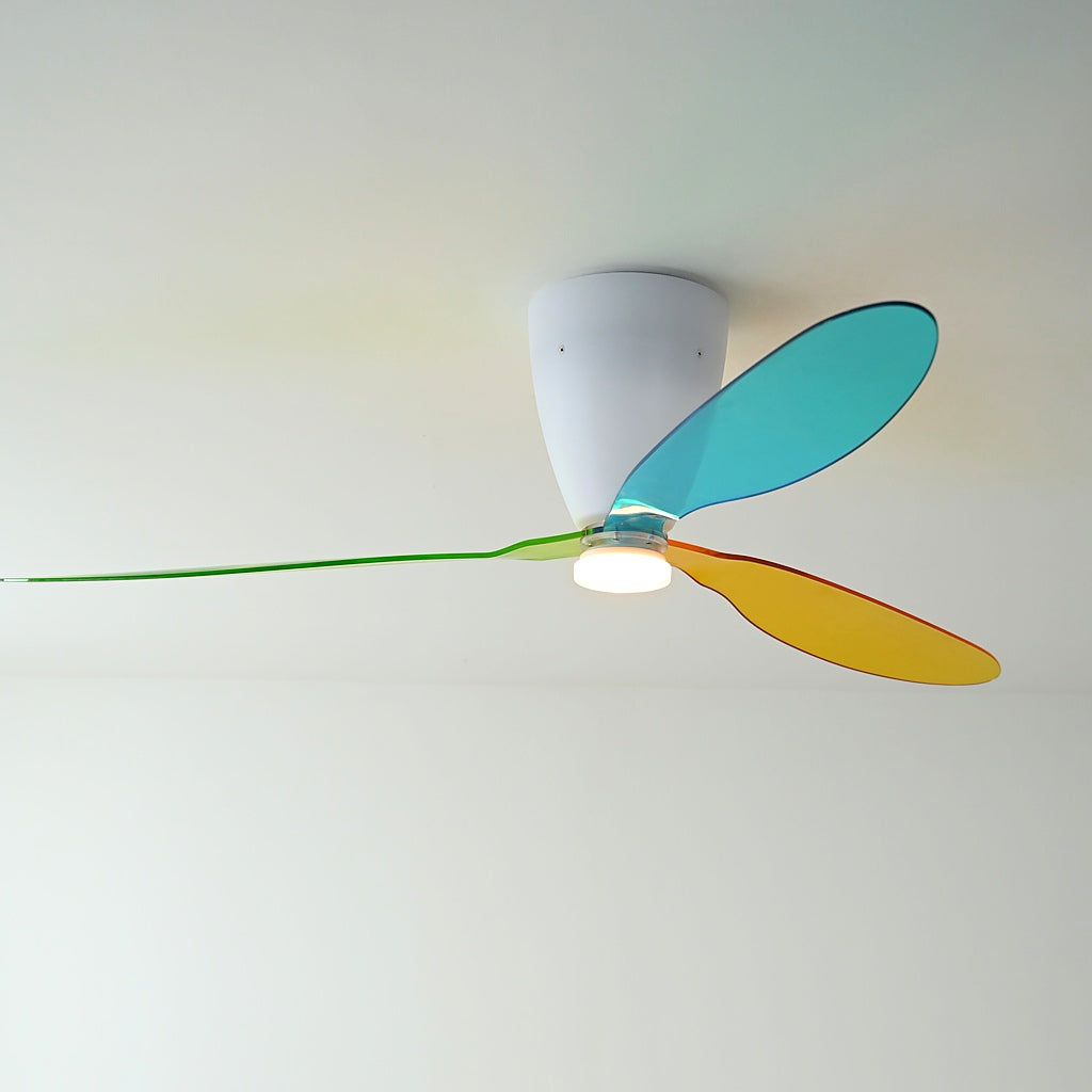 Multicolor Translucent-Blade Ceiling Fan with Light - FAN933-01 — clean installed product view