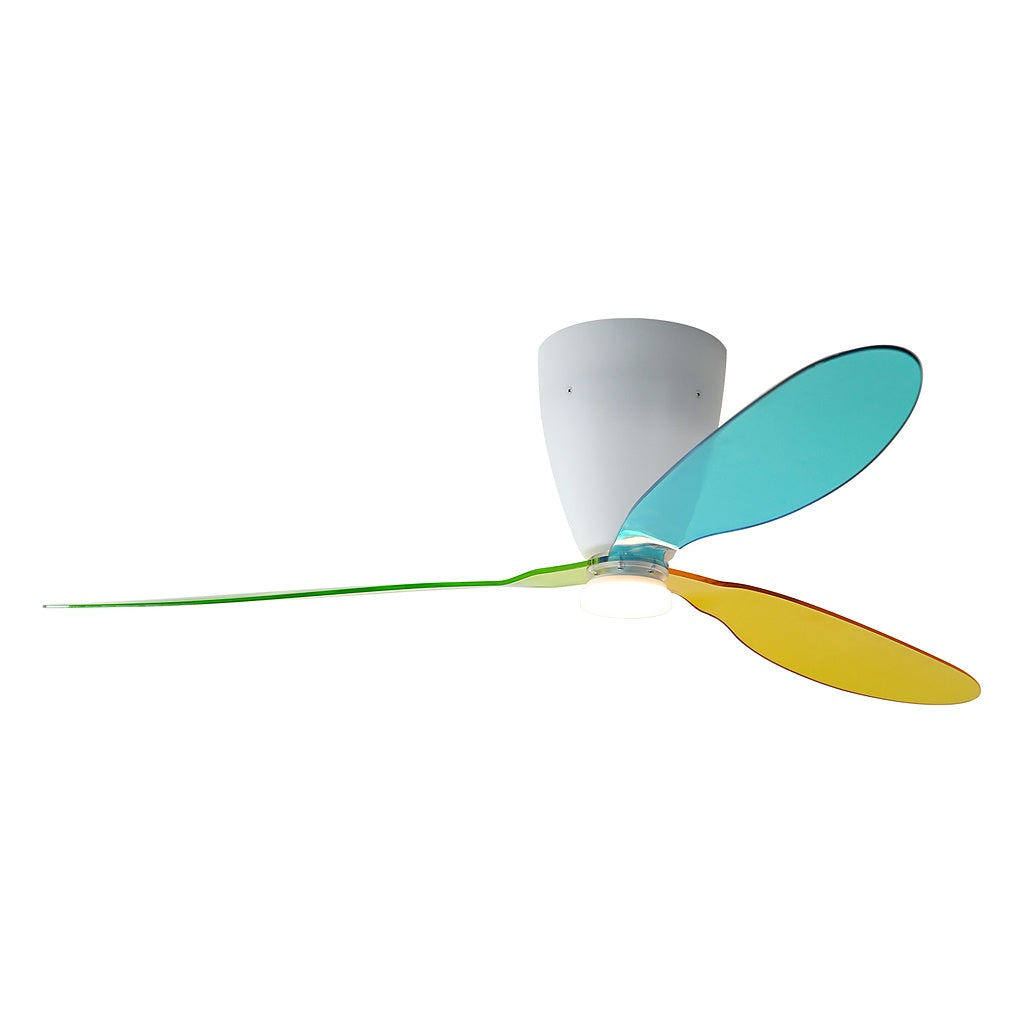 Multicolor Translucent-Blade Ceiling Fan with Light - FAN933-01 — exact product on seamless pure white background