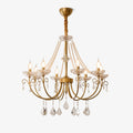 Lyra Brass Crystal Chandelier - Romantic French for Dining Room