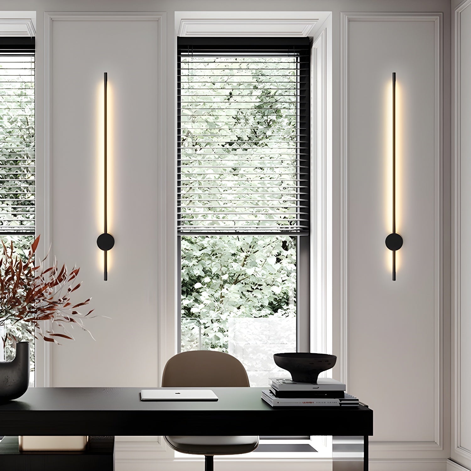 Linear LED rechargeable wall light