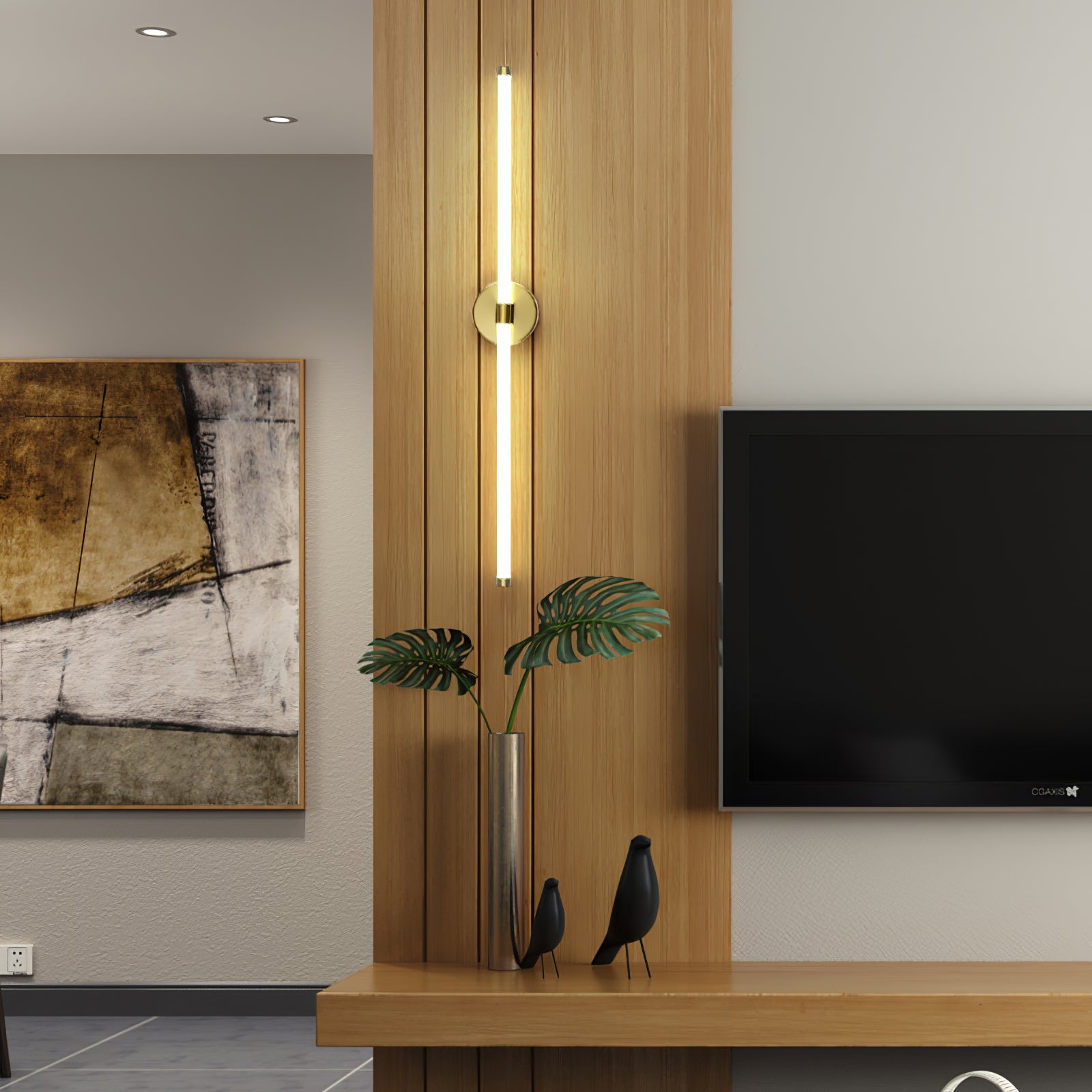 Aurelia metal and acrylic wall light - modern minimalist style for hallways and bedrooms