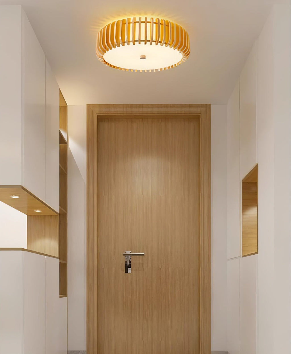 Oakflare Natural Wood Ceiling Light - Japanese Style Living Room and Bedroom
