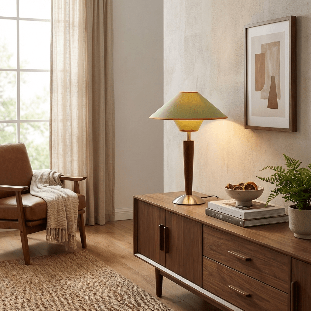 Lyra Wood Table Lamp - Japandi for Living Room & Bedroom