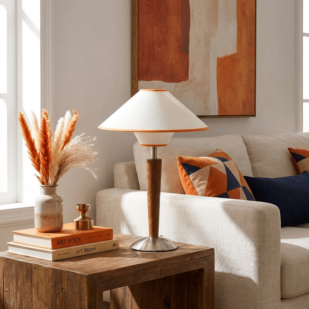 Lyra Wood Table Lamp - Japandi for Living Room & Bedroom