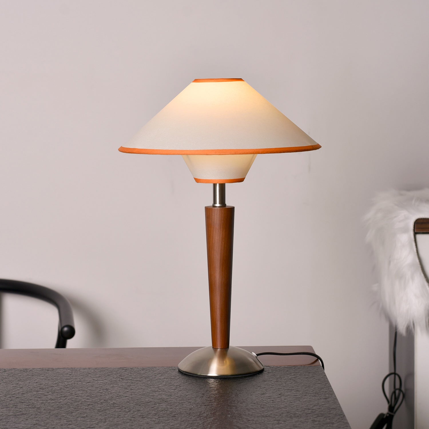 Lyra Wood Table Lamp - Japandi for Living Room & Bedroom
