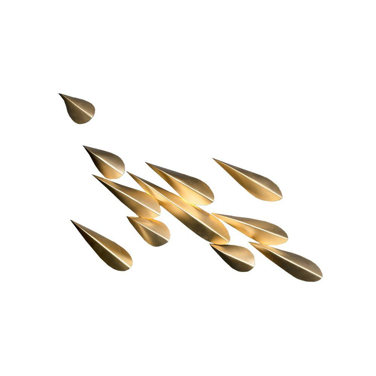 1273 11-leaf brass wall light clean white-background configuration view