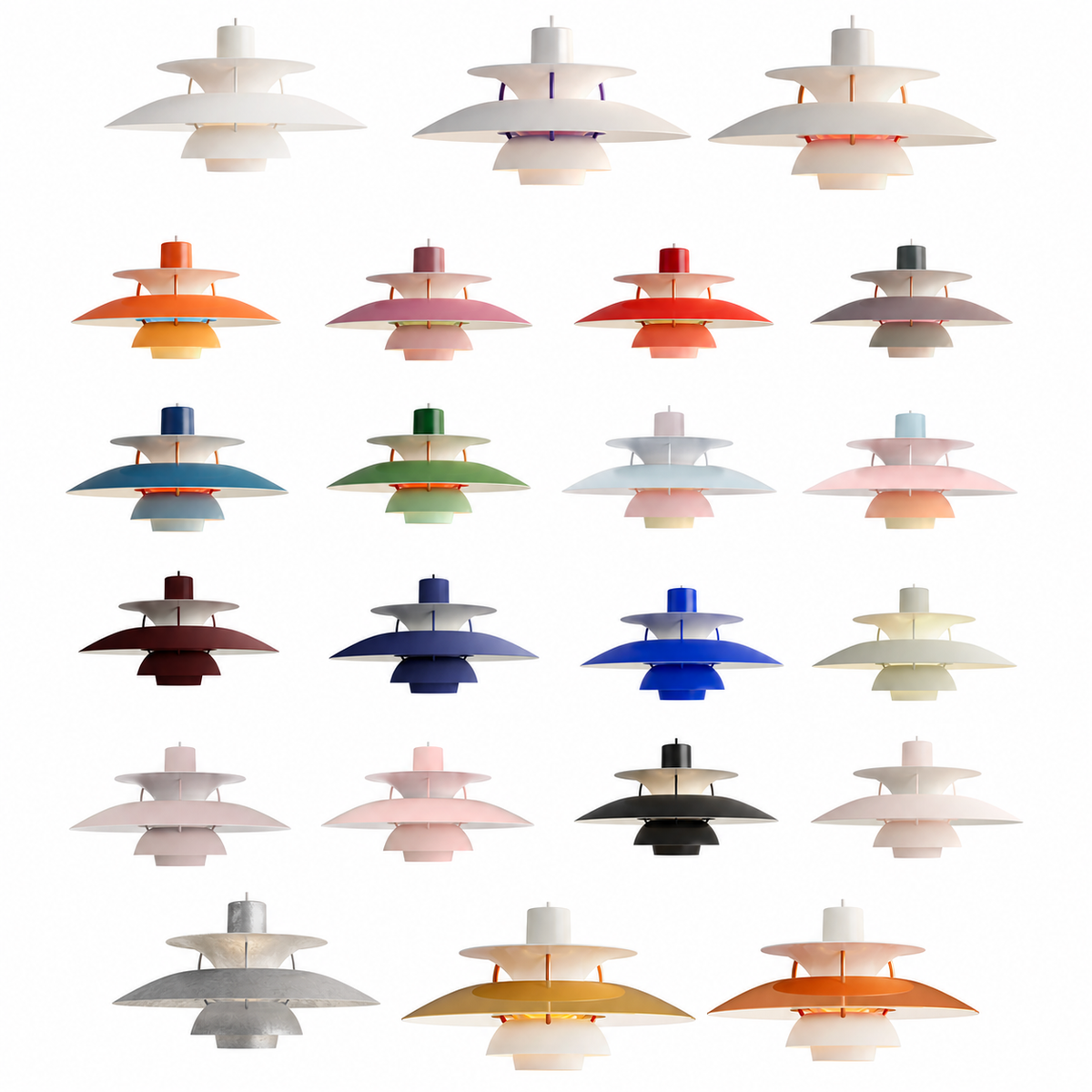 7006 layered pendant available color combinations overview