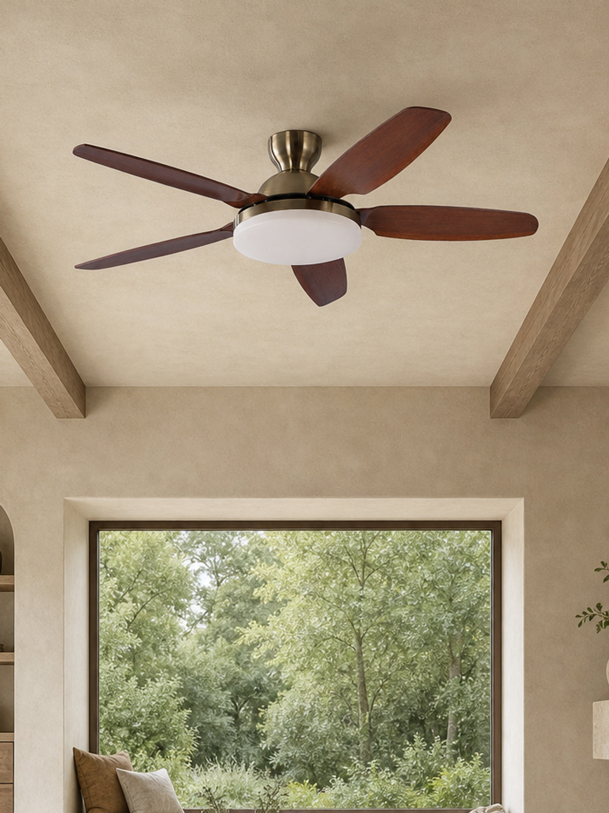 Antique Brass Bowl-Light Ceiling Fan - FAN927-B-01 — desktop collection card lifestyle image