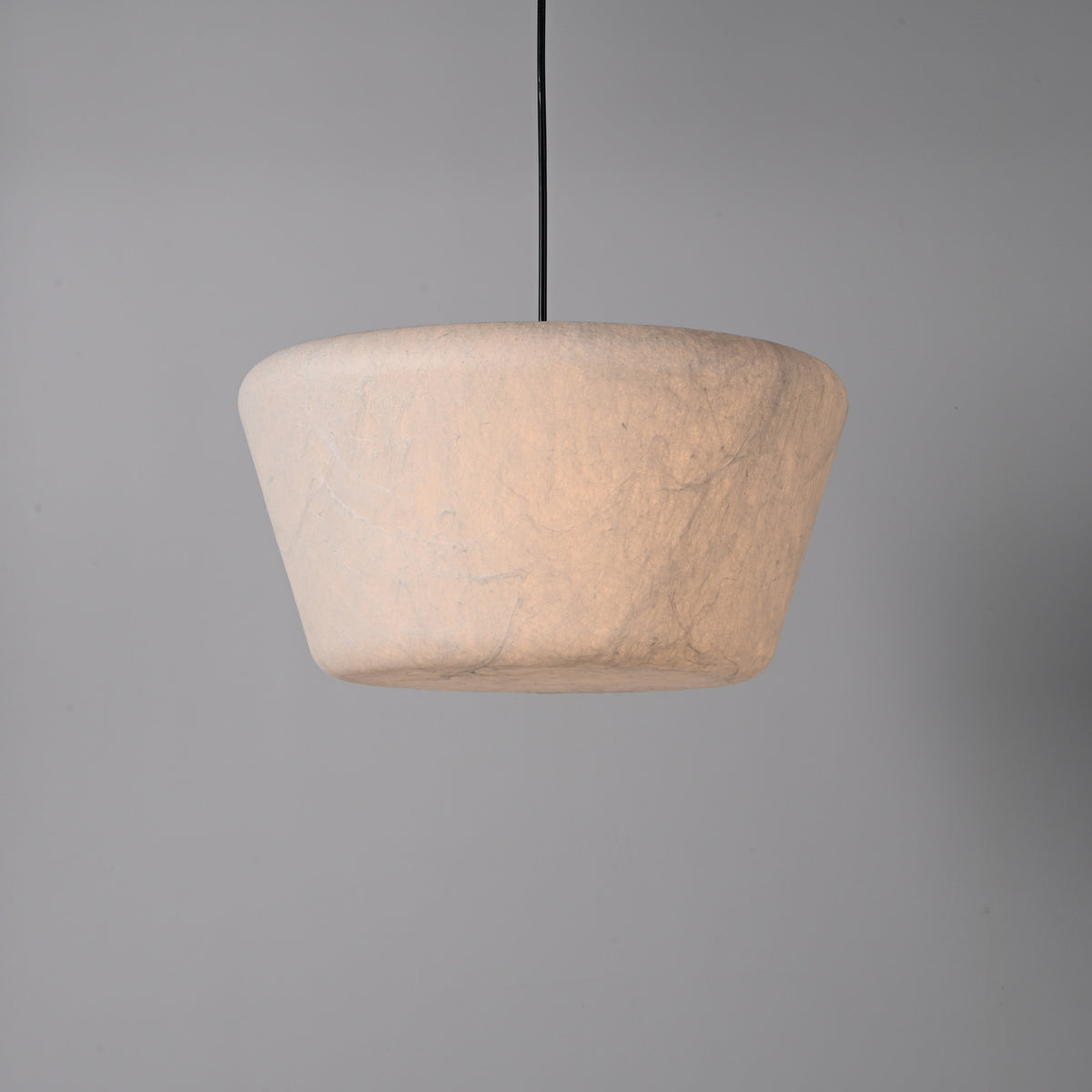 Arelmive real illuminated silk shade, front view