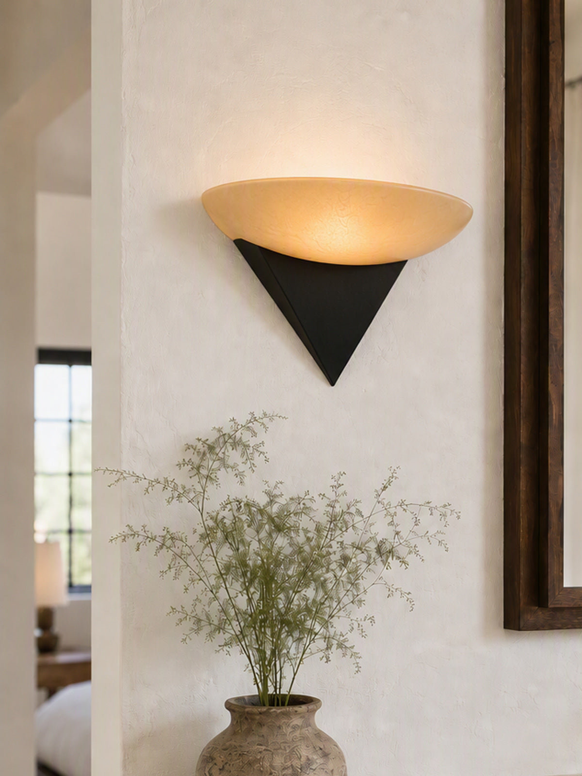 Asymmetric Acid-Washed Glass Wall Sconce — desktop collection card lifestyle image