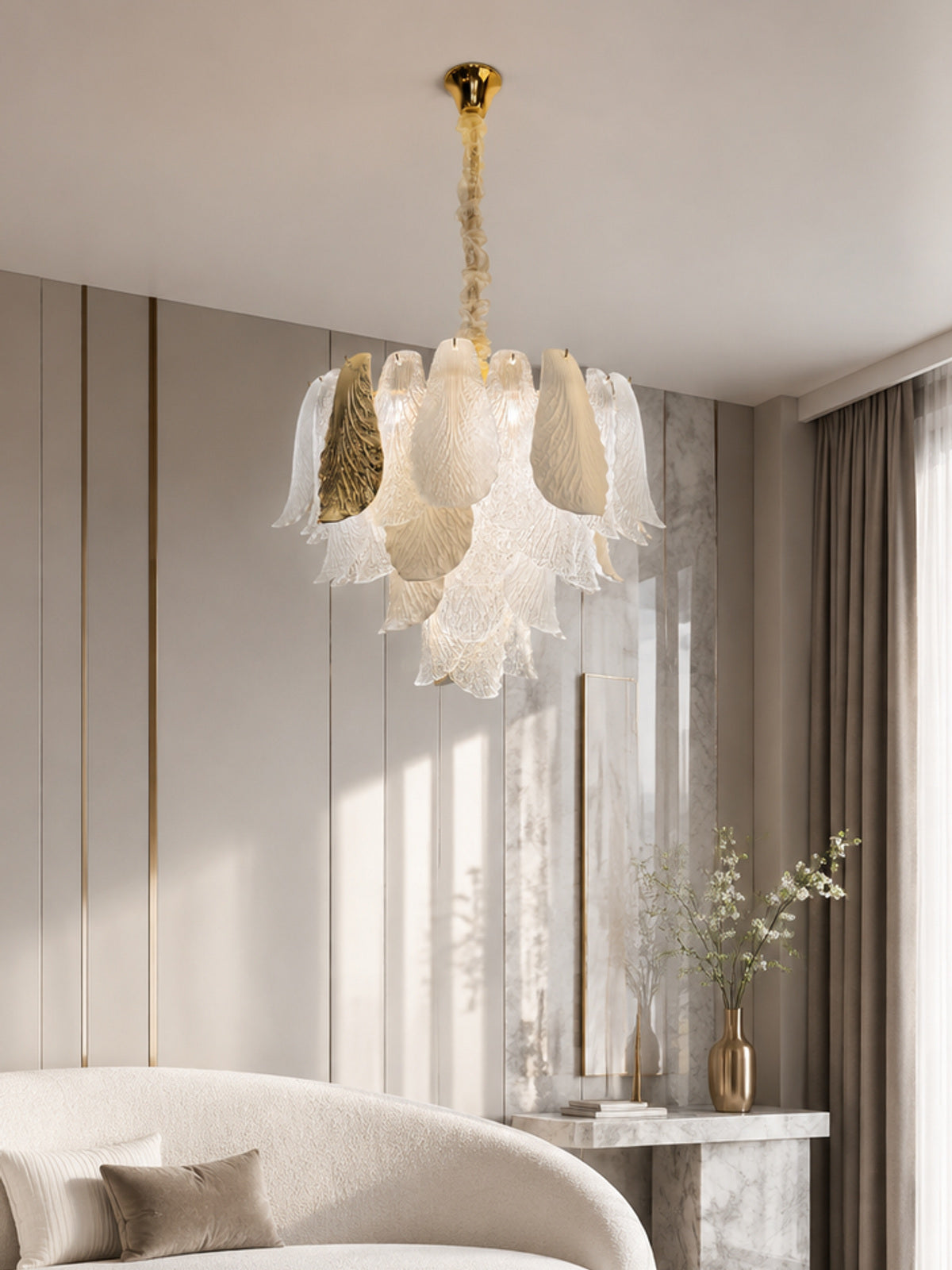 Velipetal Ceramic and Glass Round Chandelier — desktop collection card lifestyle image