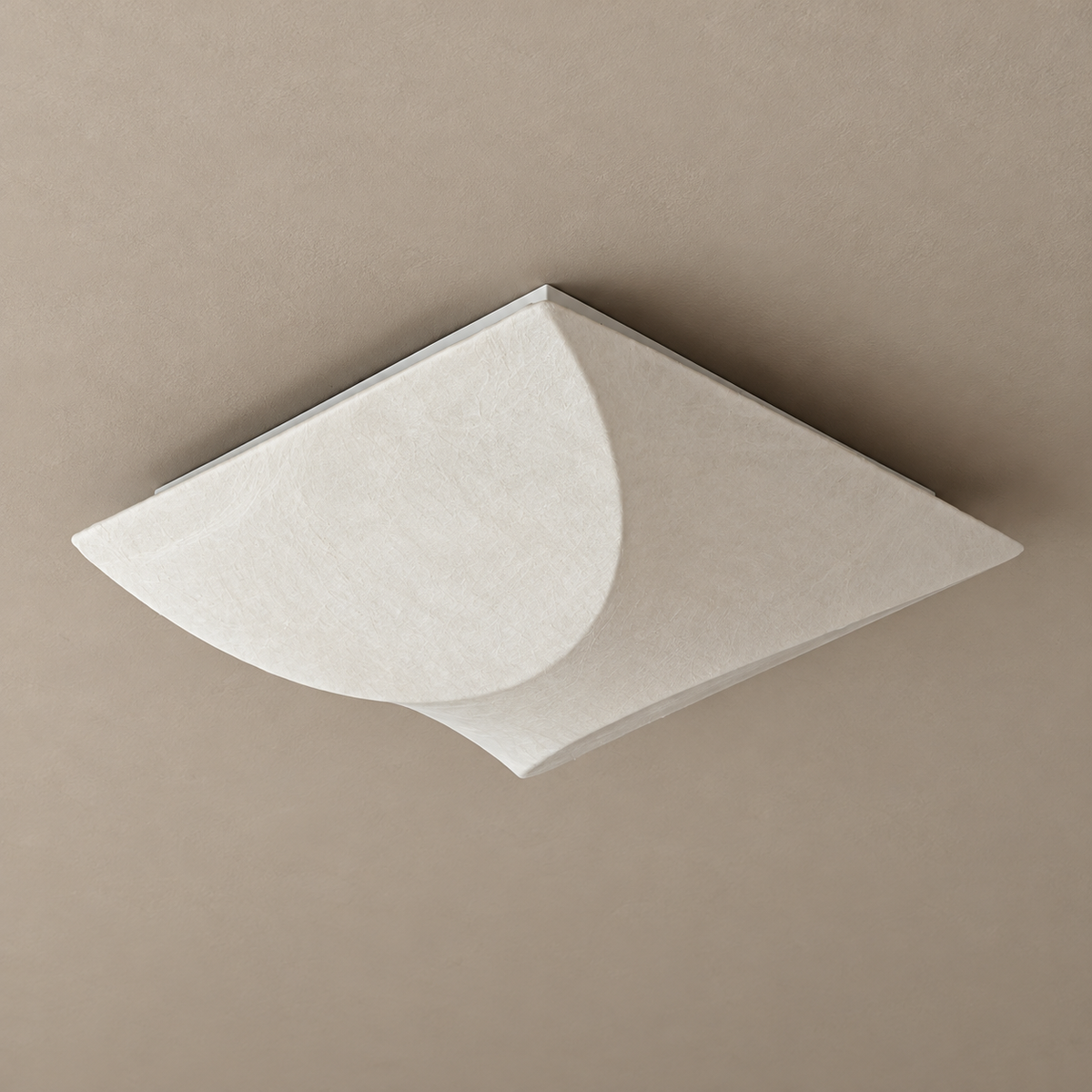 Cocivale Mulberry Silk Double-Curve Ceiling Light — light off, complete fixture