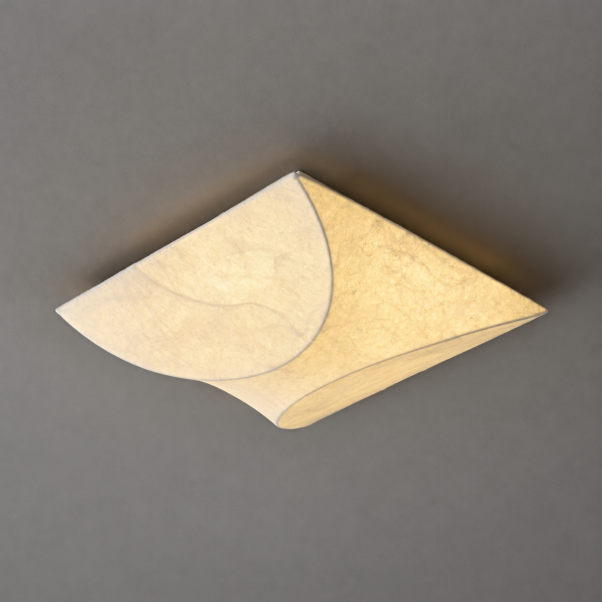 Cocivale Mulberry Silk Double-Curve Ceiling Light — product photograph