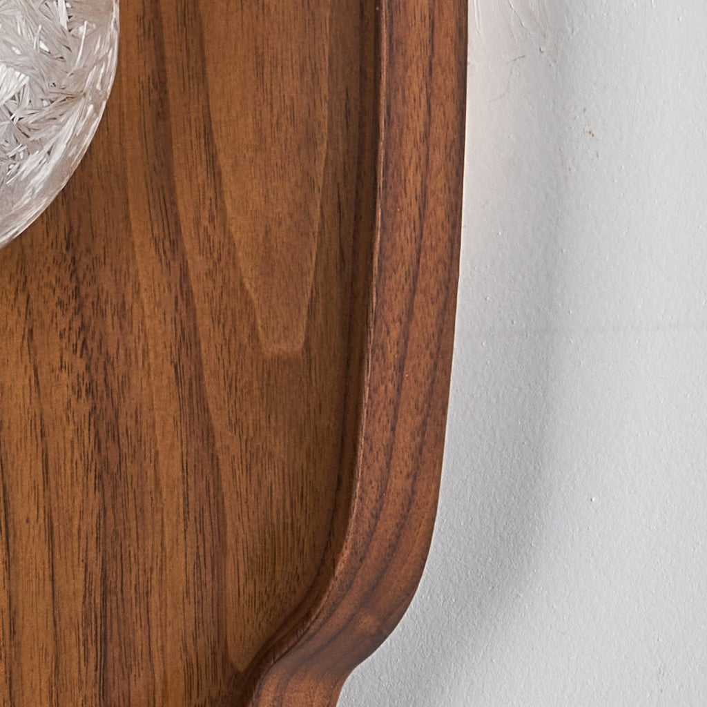 Close-up of natural walnut grain