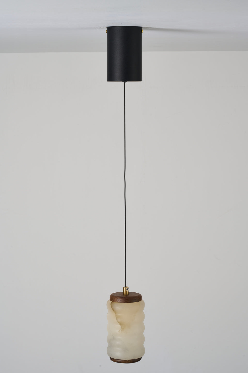 Ruvellune small pendant — real installed overall, switched off