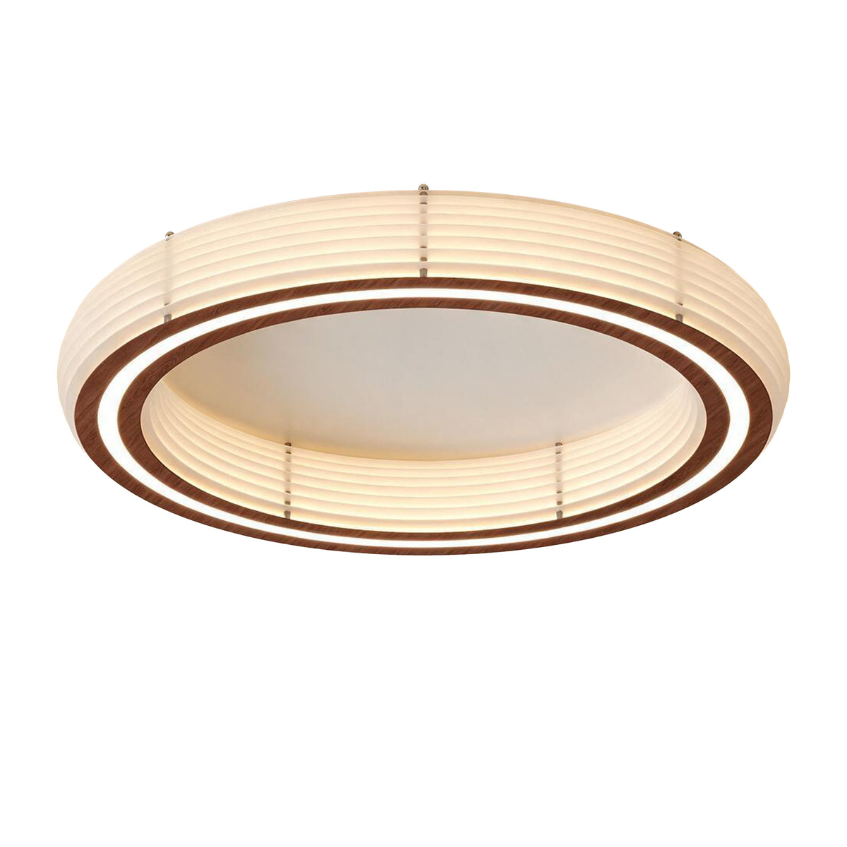 Annorive ribbed woodgrain ring ceiling light - Original complete product on a white background