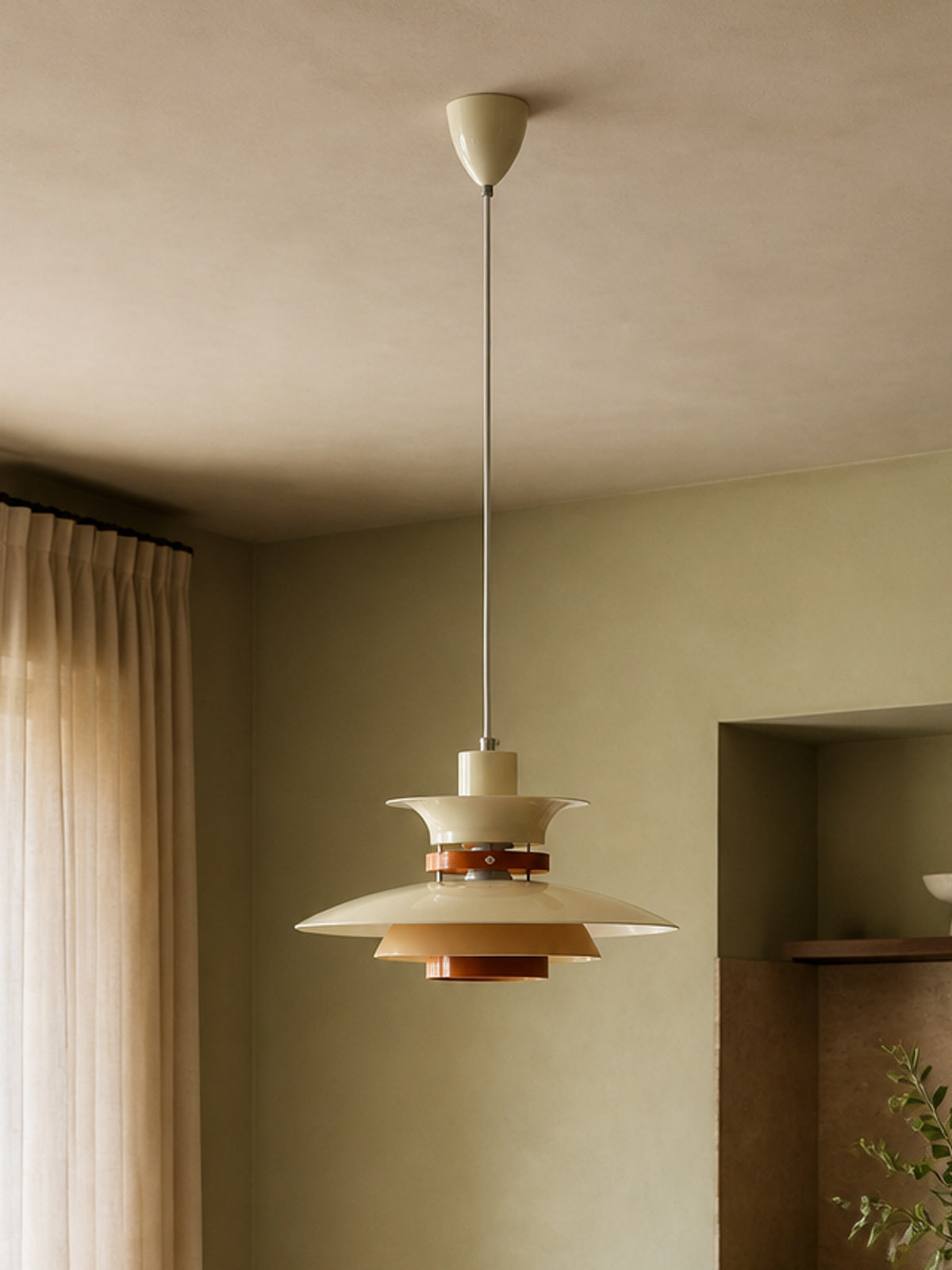 Layered Aluminum and Walnut Pendant Light — desktop collection card lifestyle image