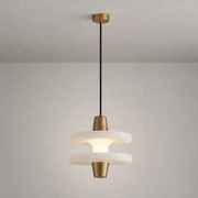 Modern Alabaster Disc Pendant Light - product image 01