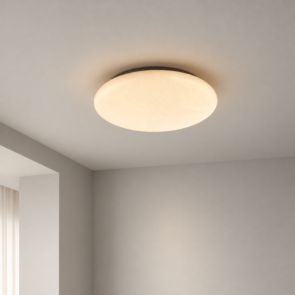 Modern Mulberry Silk Ceiling Light in White - product image 01