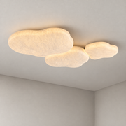 Modern Mulberry Silk Cloud Ceiling Light in White - product image 01