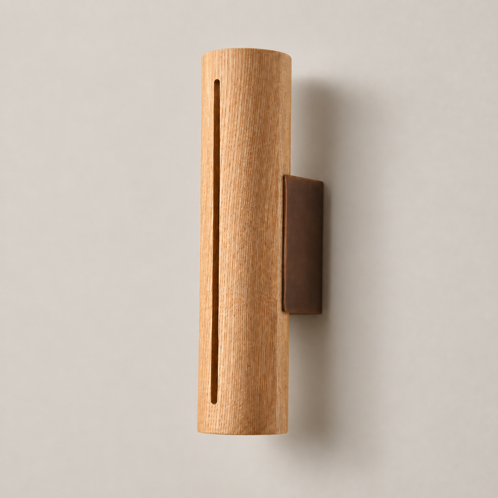 Modern Solid Wood LED Wall Sconce - product image 01