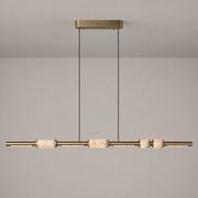 Modern Crystal Linear LED Island Chandelier - generated main 01 01-hero-product