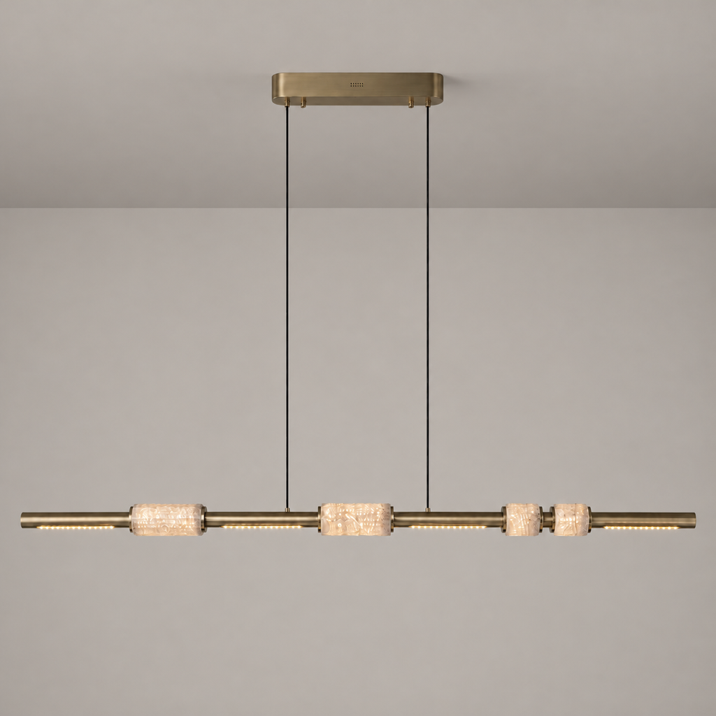 Modern Crystal Linear LED Island Chandelier - generated main 01 01-hero-product