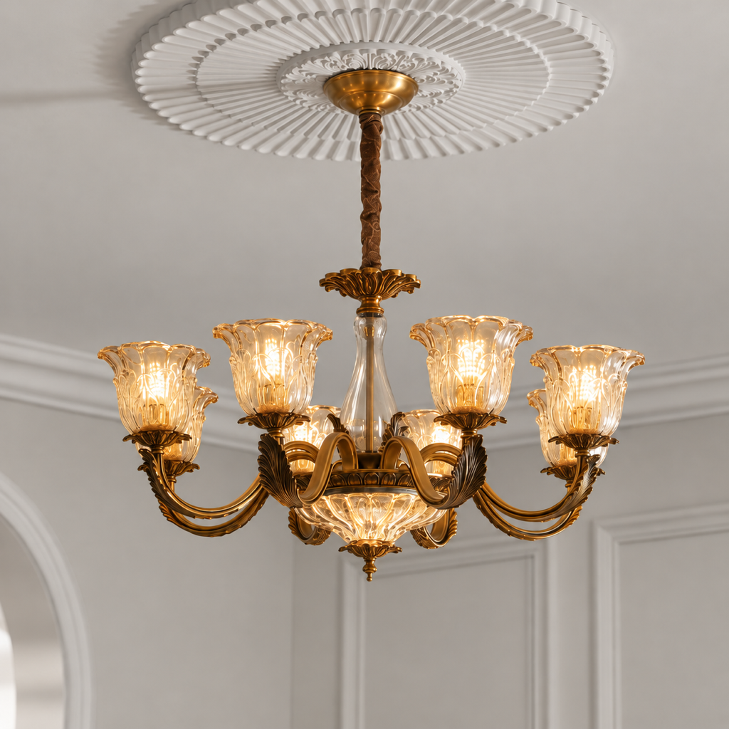 Baroque Floral Glass Chandelier - 01 01-hero-product