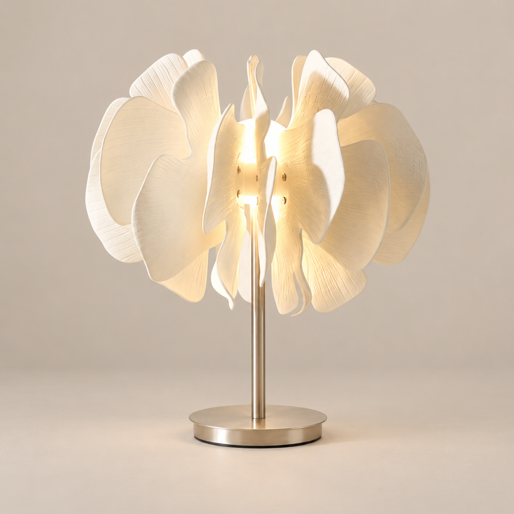 Sculptural Ceramic Petal Table Lamp hero product