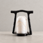 Sculptural Alabaster and Cast Brass Table Lamp — hero product
