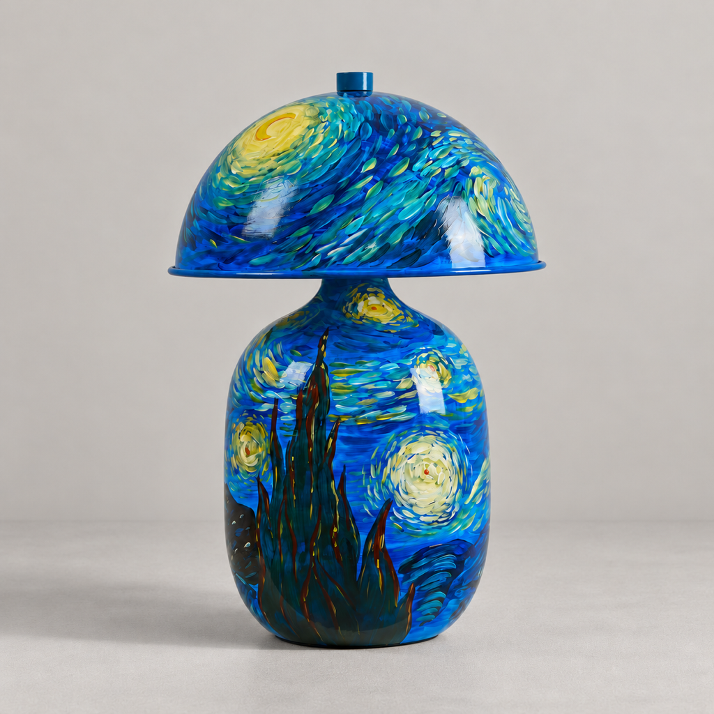 Lotavelle Starry Sky Ceramic Table Lamp — product view, switched off
