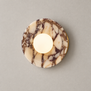 Viola Marble Globe Wall Sconce - neutral greige product hero