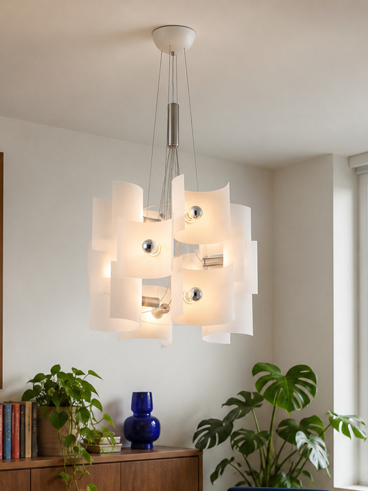 Nivelle 12-Light Sculptural Acrylic Chandelier — desktop collection card lifestyle image