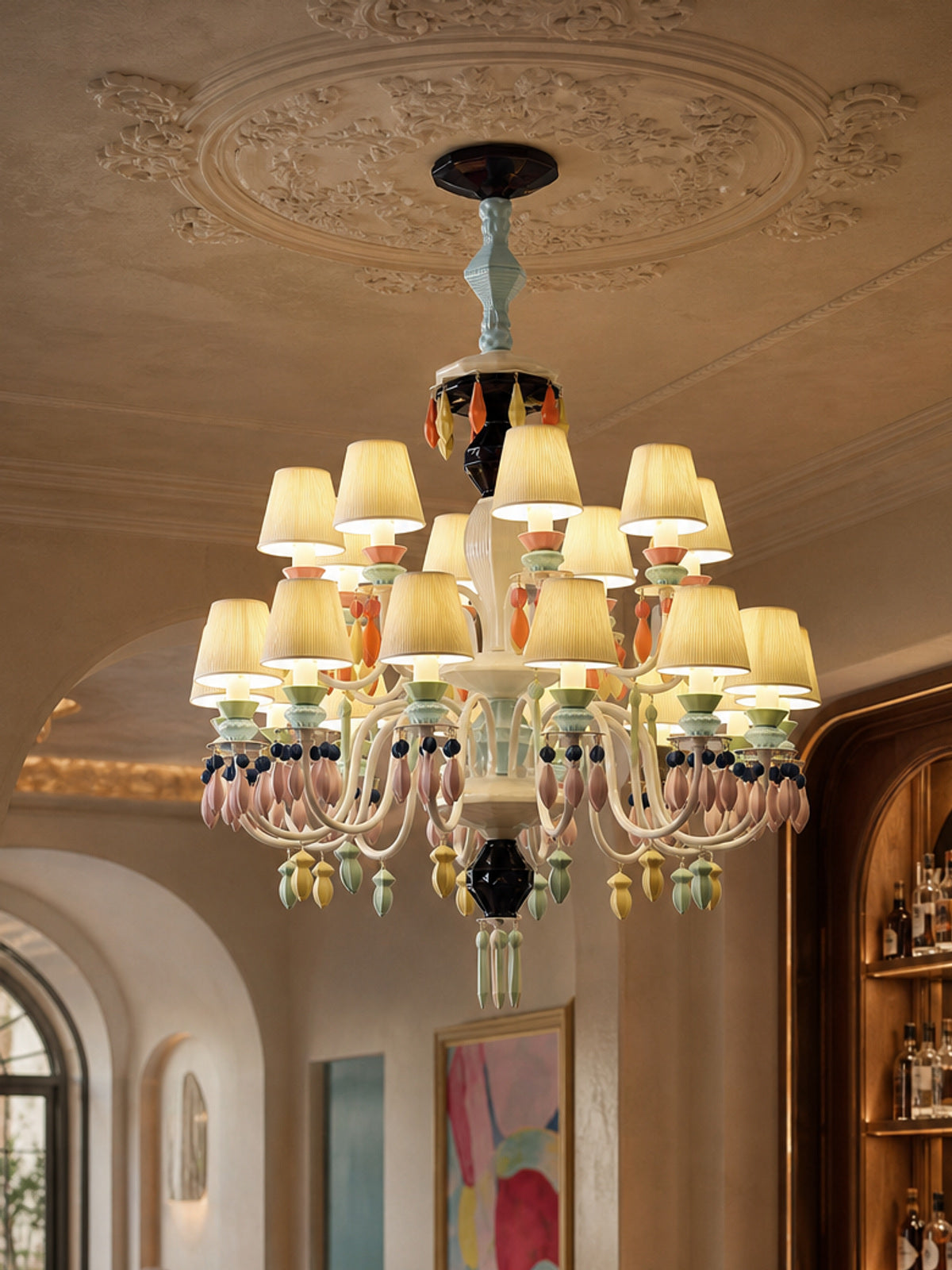 Pastel Ceramic Double-Tier Chandelier — desktop collection card lifestyle image