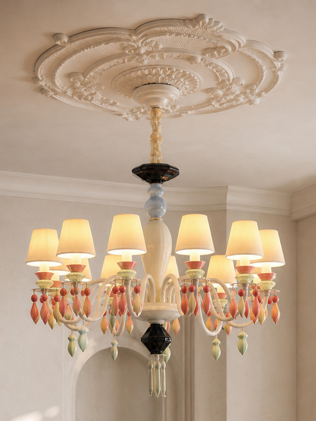 Pastel Ceramic Single-Tier Chandelier — desktop collection card lifestyle image