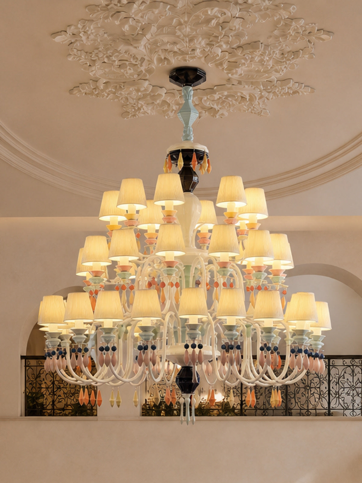 Pastel Ceramic Triple-Tier Grand Chandelier — desktop collection card lifestyle image