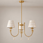 Rosnacre 3-light shell bow chandelier - unlit hero