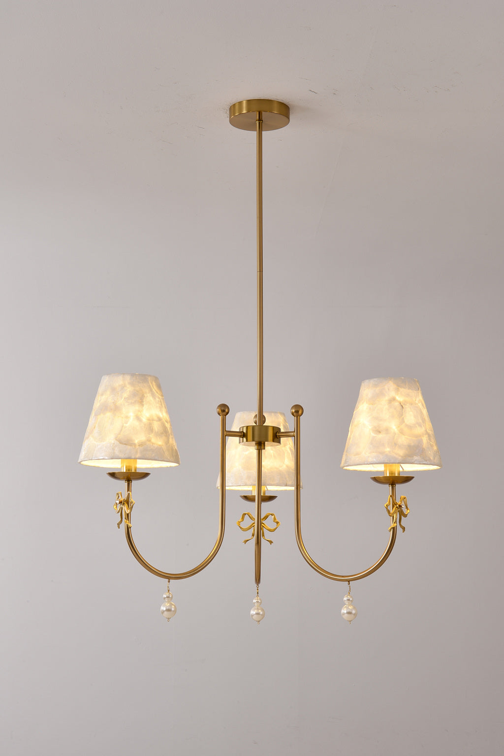 Rosnacre 3-light chandelier - real on