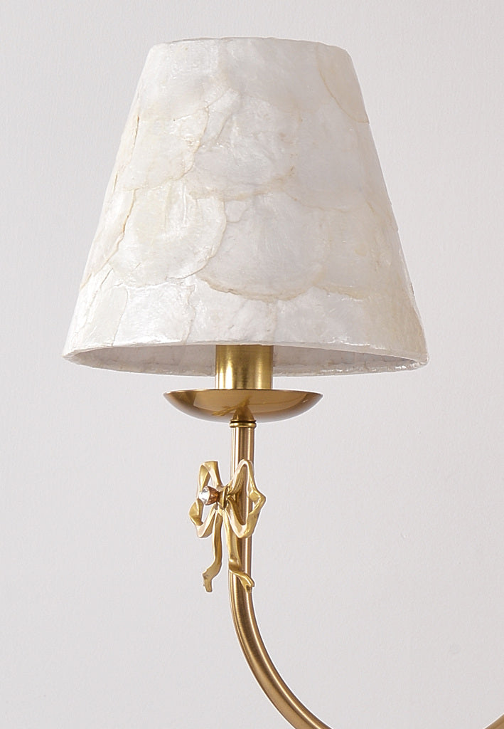 Rosnacre 3-light chandelier - detail shell bow