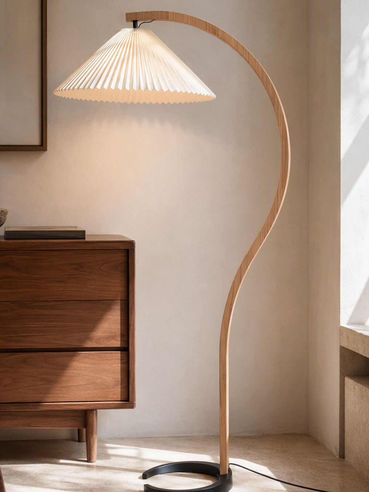 Sculptural Wood Floor Lamp — desktop collection card lifestyle image