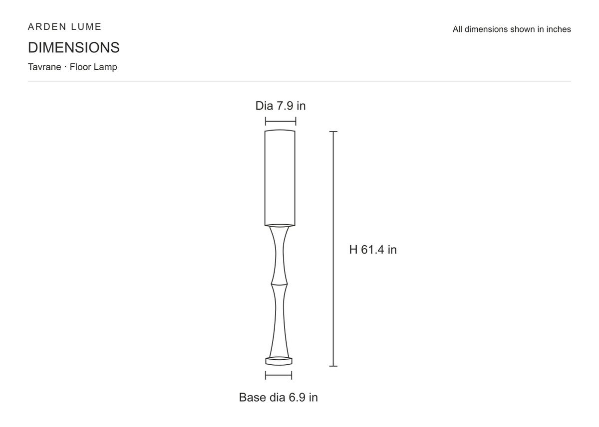 Tavrane Red and Black Ash Wood and Fabric Floor Lamp dimensions in inches