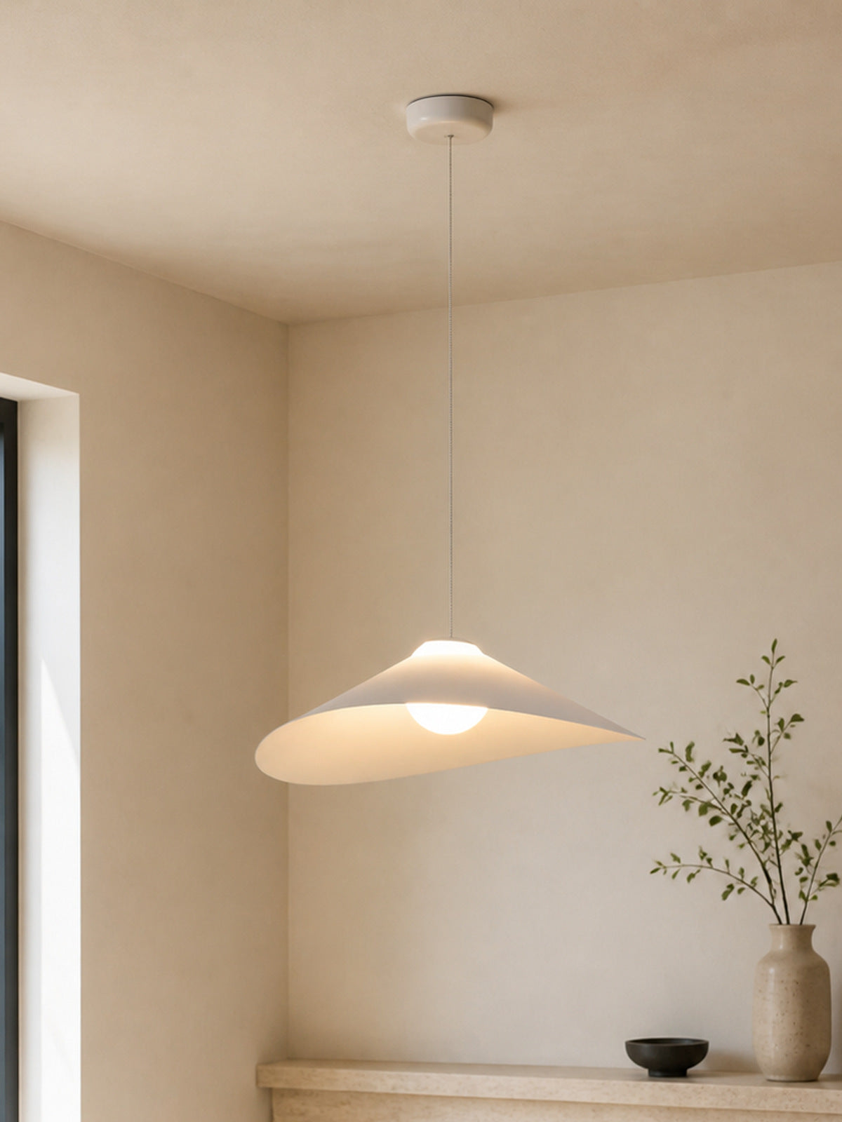Velaire Sculptural Wing Pendant Light — desktop collection card lifestyle image