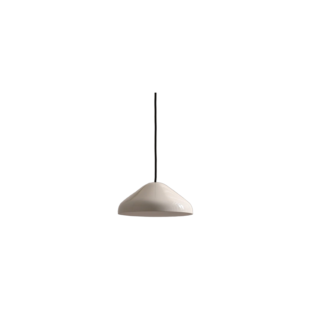 Shallow Dome Pendant Light in Black or White — complete product view on a pure white background
