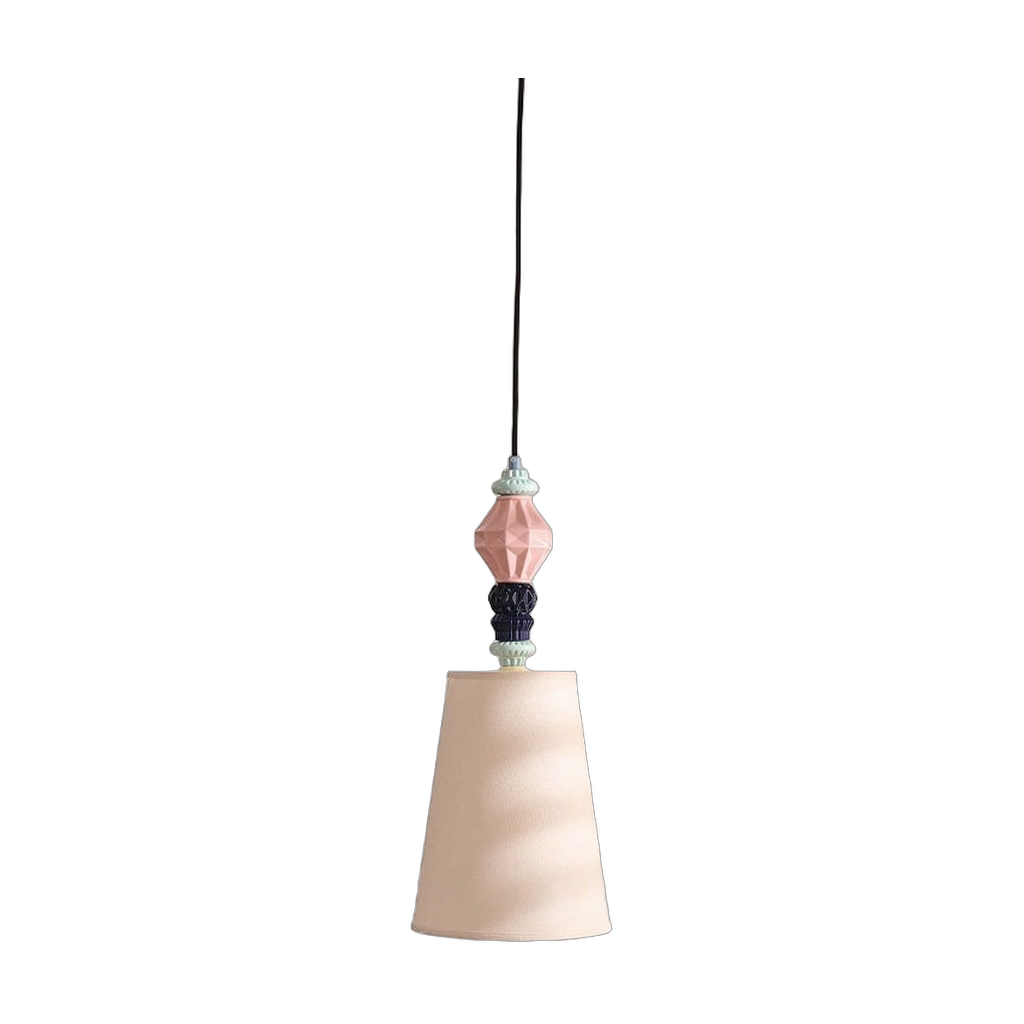 Pastel Smoky Purple Ceramic Mini Pendant — complete product view on a pure white background