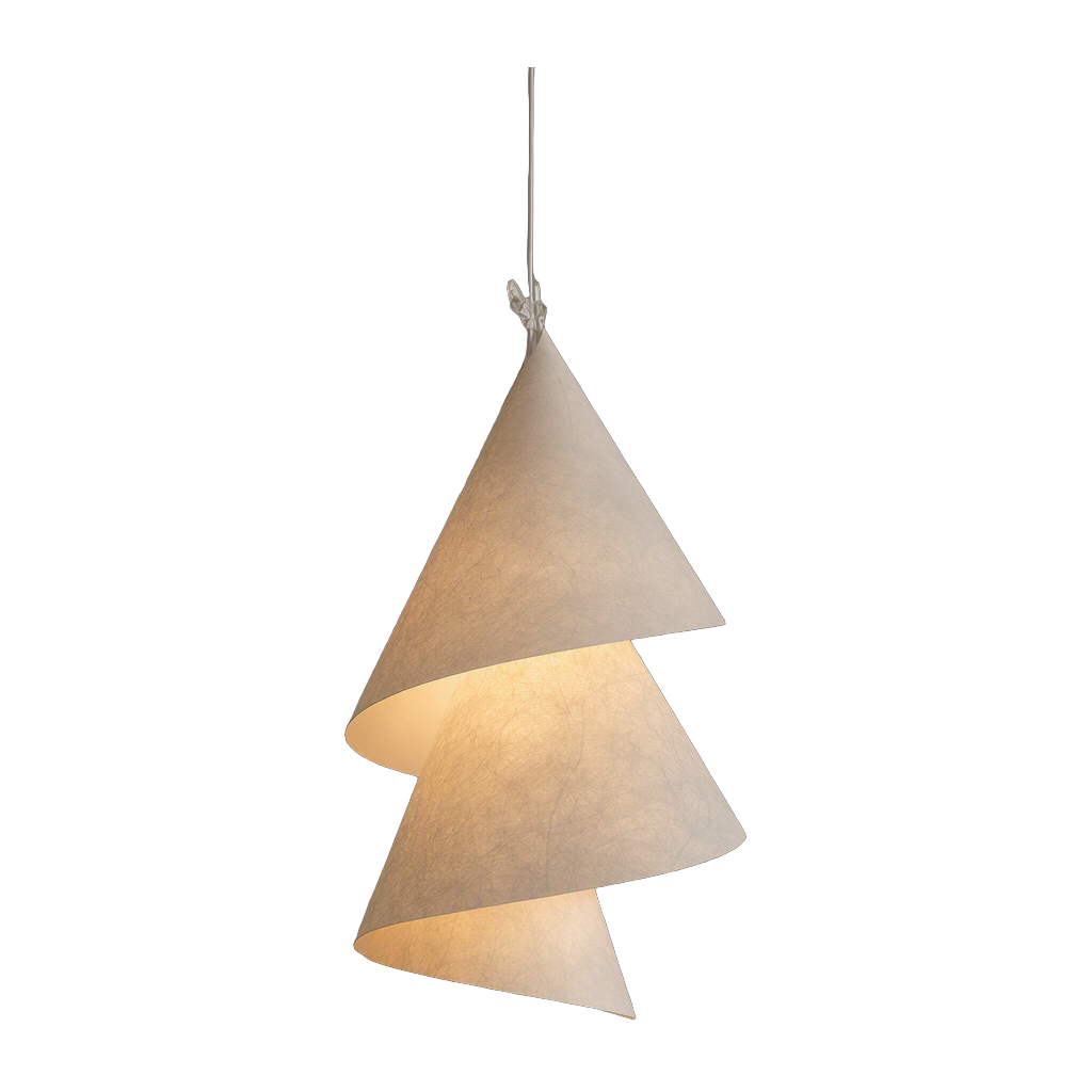 Spiral Paper Pendant Light — complete product view on a pure white background