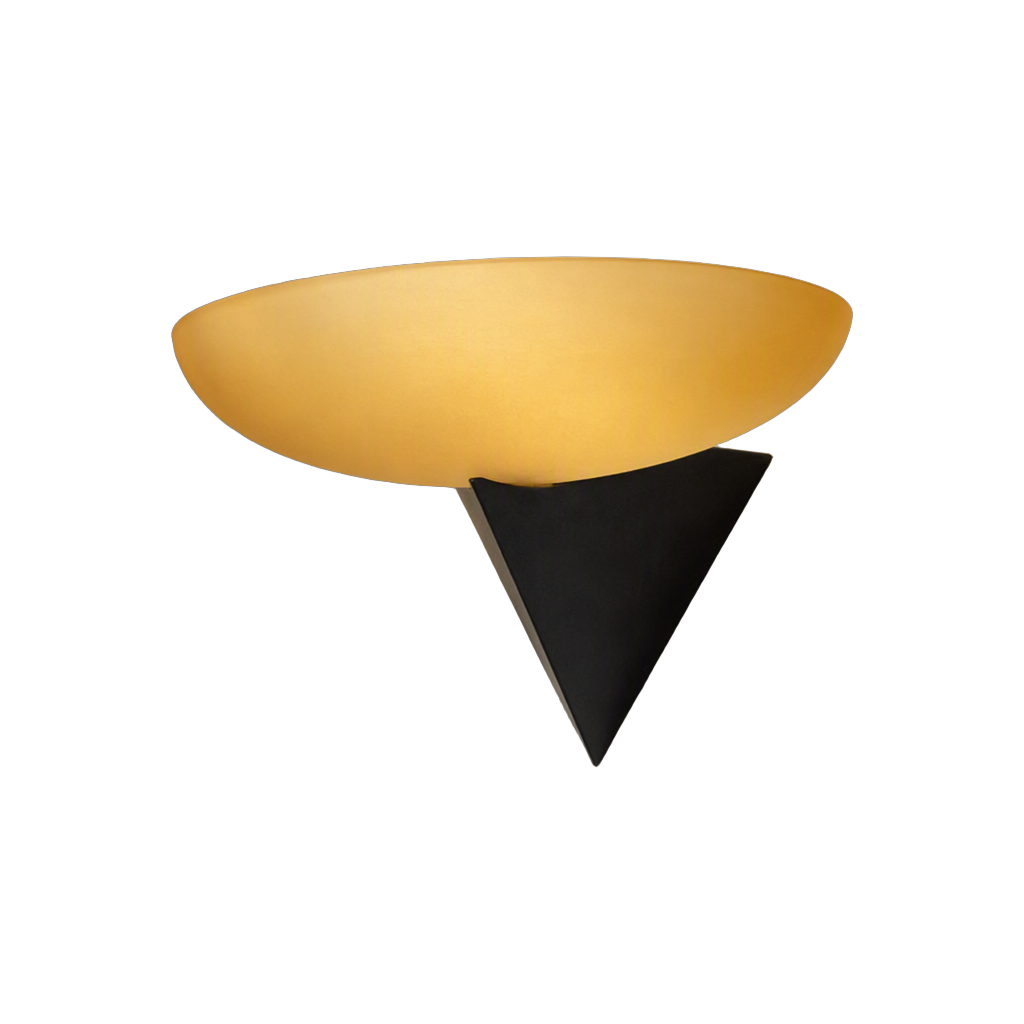 Asymmetric Acid-Washed Glass Wall Sconce — complete product view on a pure white background