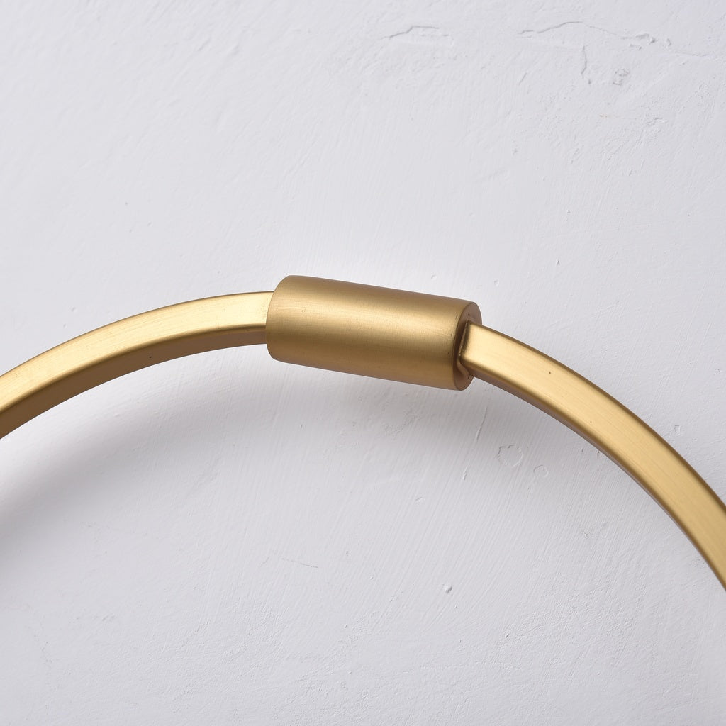 Gold wall sconce ring coupling, light off